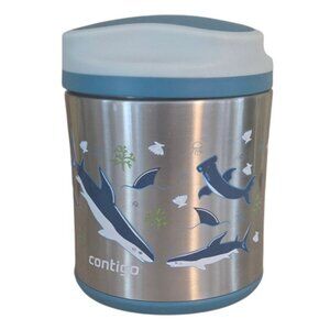 Contigo 10 Oz Insulated Stainless Steel Food Jar Sharks Hot Cold Kids Lunch